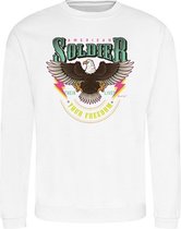 SWEATER GREEN AMERICAN SOLDIER WHITE (M)