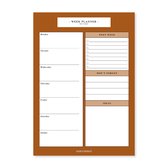 House of Products Noteblock - Week Planner - A5 - Cognac