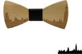 DWIH - houten Vlinderdas - Vlinderstrik van hout - Skyline - Antwerpen
