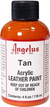 Angelus Leather Acrylic Paint - textielverf voor leren stoffen - acrylbasis - Tan - 118ml