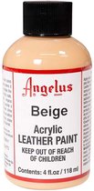 Angelus Leather Acrylic Paint - textielverf voor leren stoffen - acrylbasis - Beige - 118ml