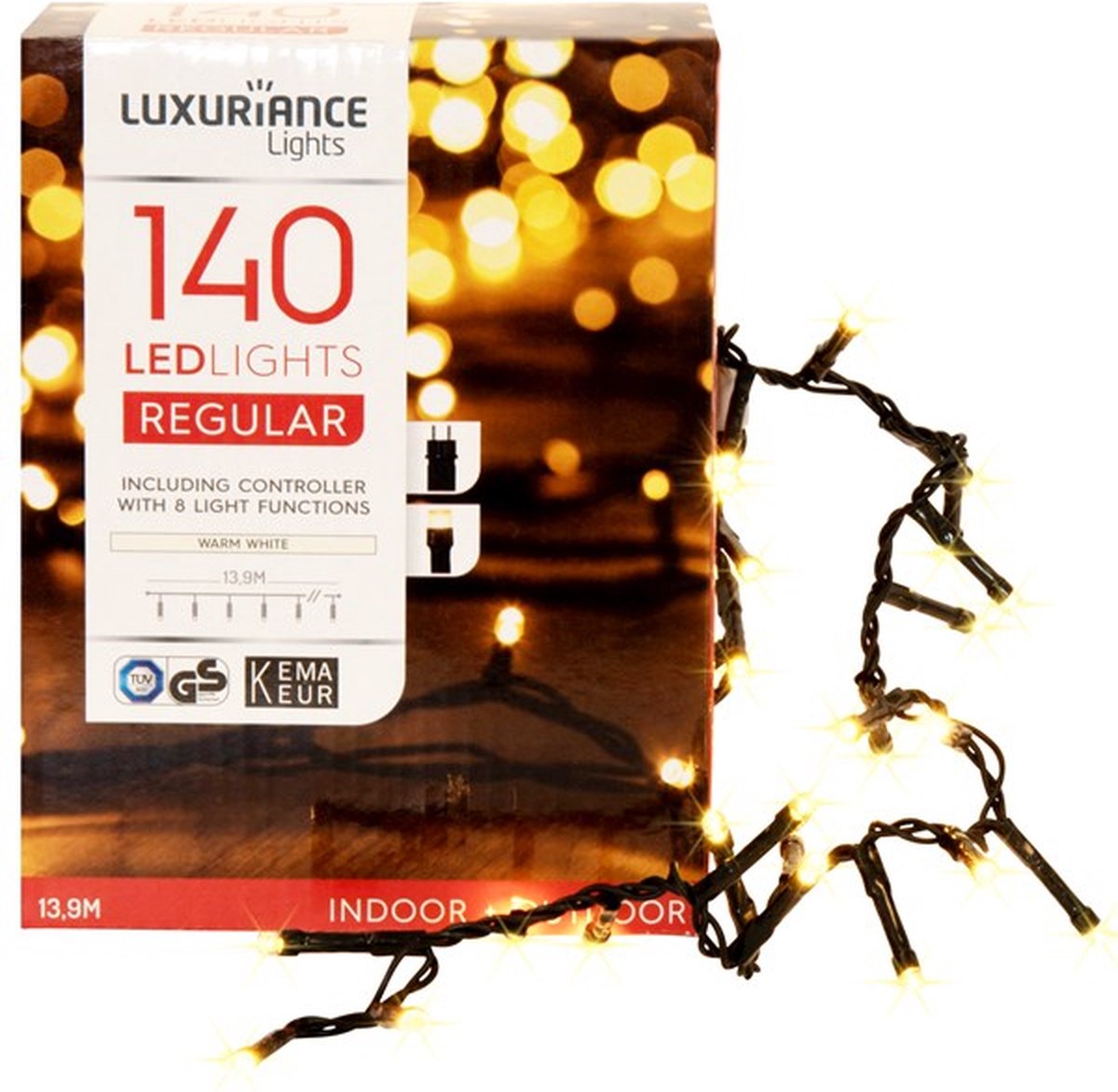 5 x led-lichtstaven, 30 leds, warmwit, 44 cm, sterretjes
