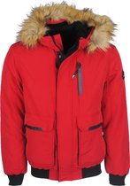 Wildstream - Heren Winterjas - Met Teddy Gevoerde Capuchon - Rood