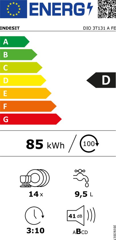 Indesit Lave-vaisselle intégrable DIO 3T131 A FE - DIO 3T131 A FE