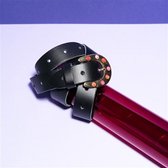 Leather belt multicolor Stones - Black