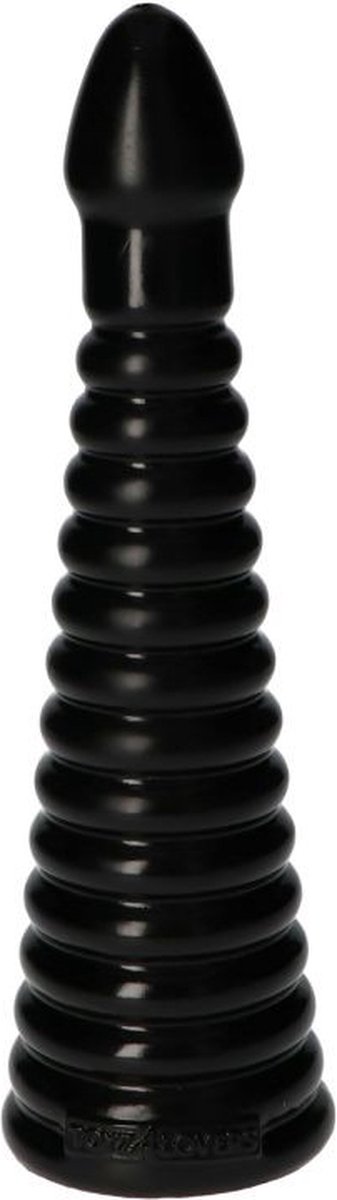 Lusty Anaal Plug Tito - Zwart - Realistisch 26X6 CM - Geribbeld