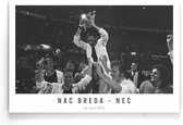 Walljar - NAC Breda - NEC '73 - Zwart wit poster