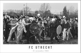 Walljar - FC Utrecht supporters '82 II - Zwart wit poster met lijst