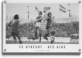 Walljar - FC Utrecht - AFC Ajax '76 - Muurdecoratie - Acrylglas schilderij - 120 x 180 cm