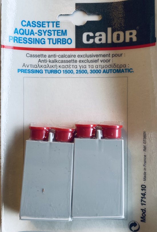 Calor Anti-kalkcassette exclusief voor Pressing Turbo 1500,2500,3000 AUTOMATIC