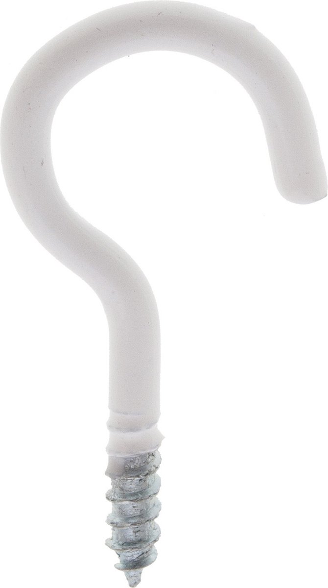 schroefhaak wit 30mm 5 stuks