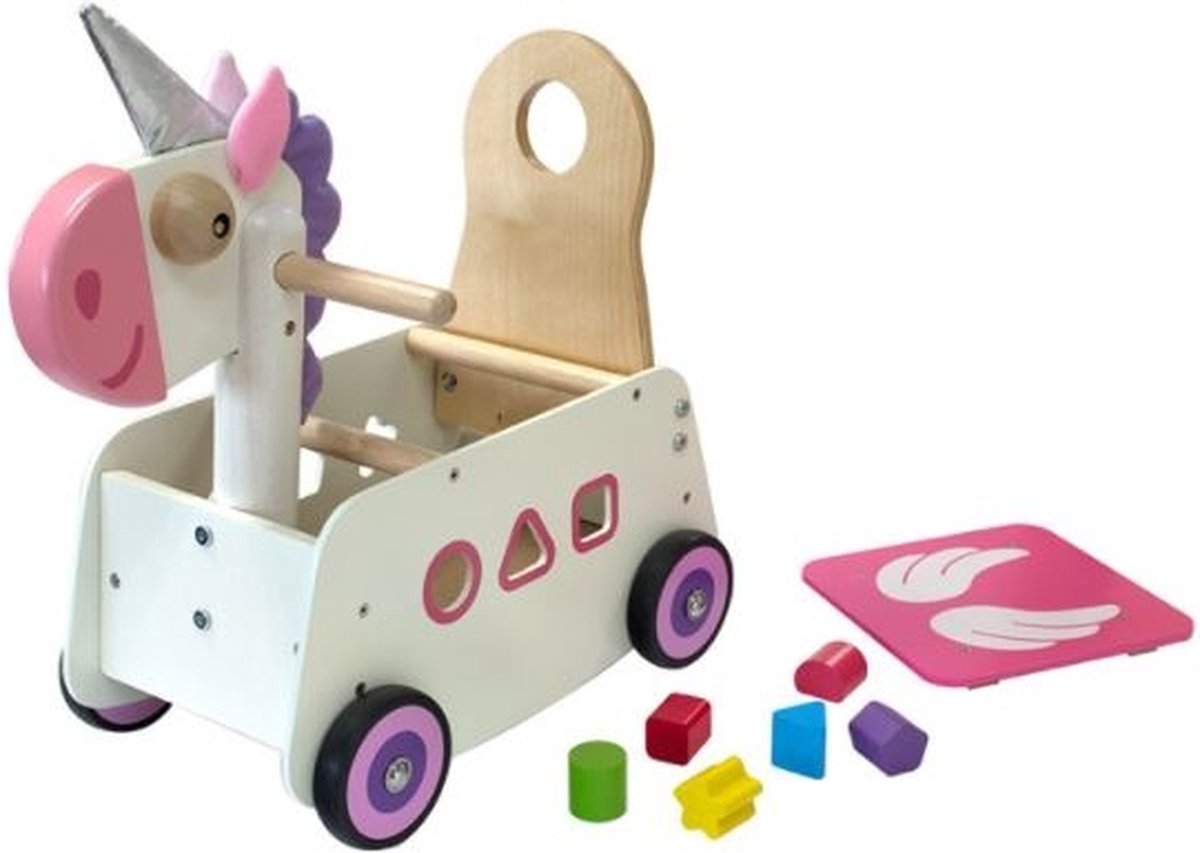 I'm Toy Loopwagen Eenhoorn met Schommelfunctie