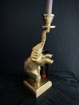 Colmore - kandelaar - olifant - goud - 13x11x28