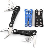 CFO Goods - Multitool met 11 Functies - Survival Tool Tactical - Outdoor Gadget - Camping - RVS MiniTool- Zakmes met Combinatie Tang en Schroevendraaier - Scouting - Mini Gereedschap - Zwart