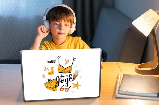 Sticker pour ordinateur portable - 13,3 pouces - Bikini - Été - Jaune