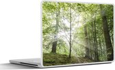 Laptop sticker - 17.3 inch - Bos - Bomen - Zon - 40x30cm - Laptopstickers - Laptop skin - Cover