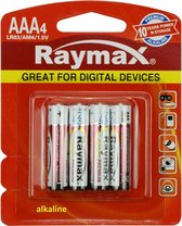 Piles AAA Raymax - LR03 - Alcalines - 4 Pièces