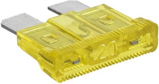 Auprotec Maxi Platte stekkerzekering van 20 - 80 A, steekzekering, smeltzekering, selectie: 20 A, geel, 1 stuk