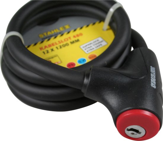 Stahlex Kabelslot - Multifunctioneel - Spatwaterdicht - Slagvast - 1,2 meter - Mat Zwart van Stahlex — afbeelding 3