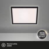 Briloner Leuchten - LED Paneel Plafondlamp Plafondlamp 4000K 18W Wit-Zwart
