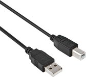USB A naar USB B kabel - USB 2.0 - Printerkabel - 0.25 meter - Zwart - Allteq