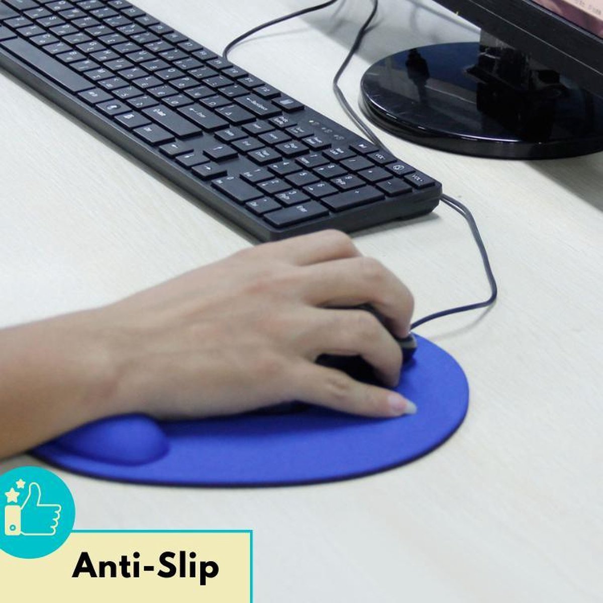 Lynnz de souris Lynnz® avec repose-poignet ergonomique bleu 2021 | gel -  anti RSI - | bol