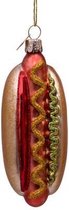 Ornament glass multi hotdog small H12cm