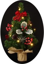 Kerstdecoratie: LED boom - H 50 x 35 cm - Groen