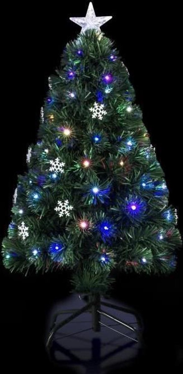 Kunstkerstboom met lampjes en ster, 120 cm