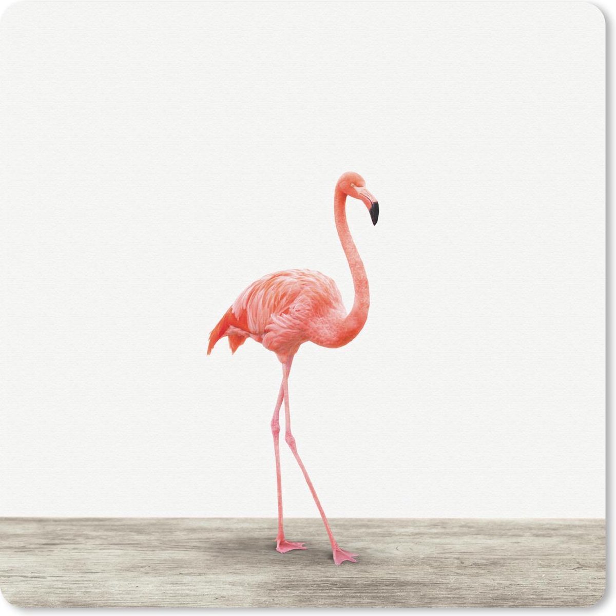 Muismat 30x30 cm - Mousepad Dieren - Flamingo - Roze - Muismatten