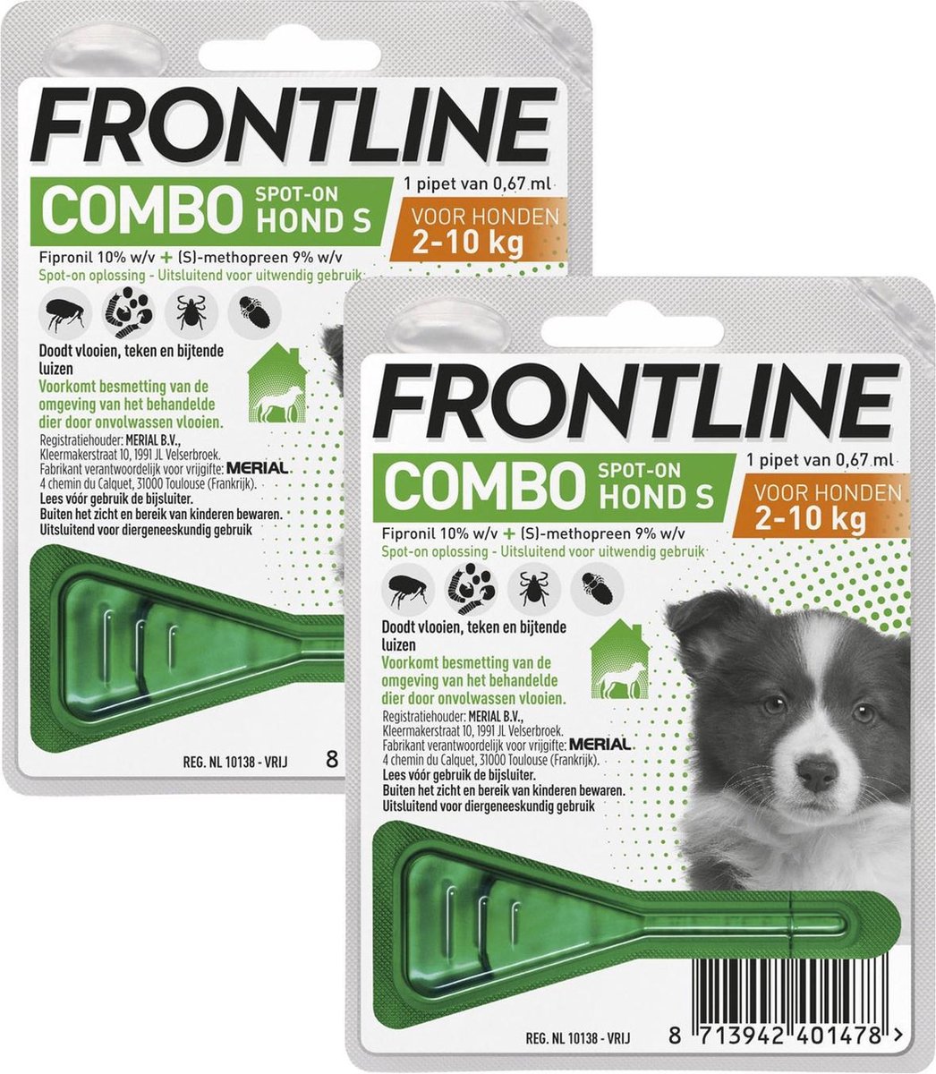 Frontline Combo Spot On Puppy - Anti vlooien en - 2 1 pip | bol.com