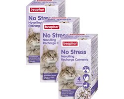 Beaphar No Stress Navulling Kat - Anti stressmiddel - 3 x 30 ml