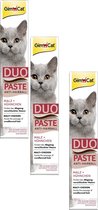 Gimcat Duo-Pasta - Kattensnack - 3 x Kip Mout 50 g Anti-Hairball