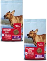 Pets Place Adult Krokante Brokken Gevogelte&Vlees - Hondenvoer - 2 x 3 kg