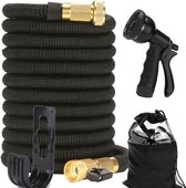 Flexibele Tuinslang 30 Meter - Super Sterk - Magic Hose - Zwart - Flexibel - Uitrekbare Tuinslang - Magic Garden Water Hose - Sproeikop - Zwarte Uitzetbare Tuinslang – Tuinsproeier - Sproeier