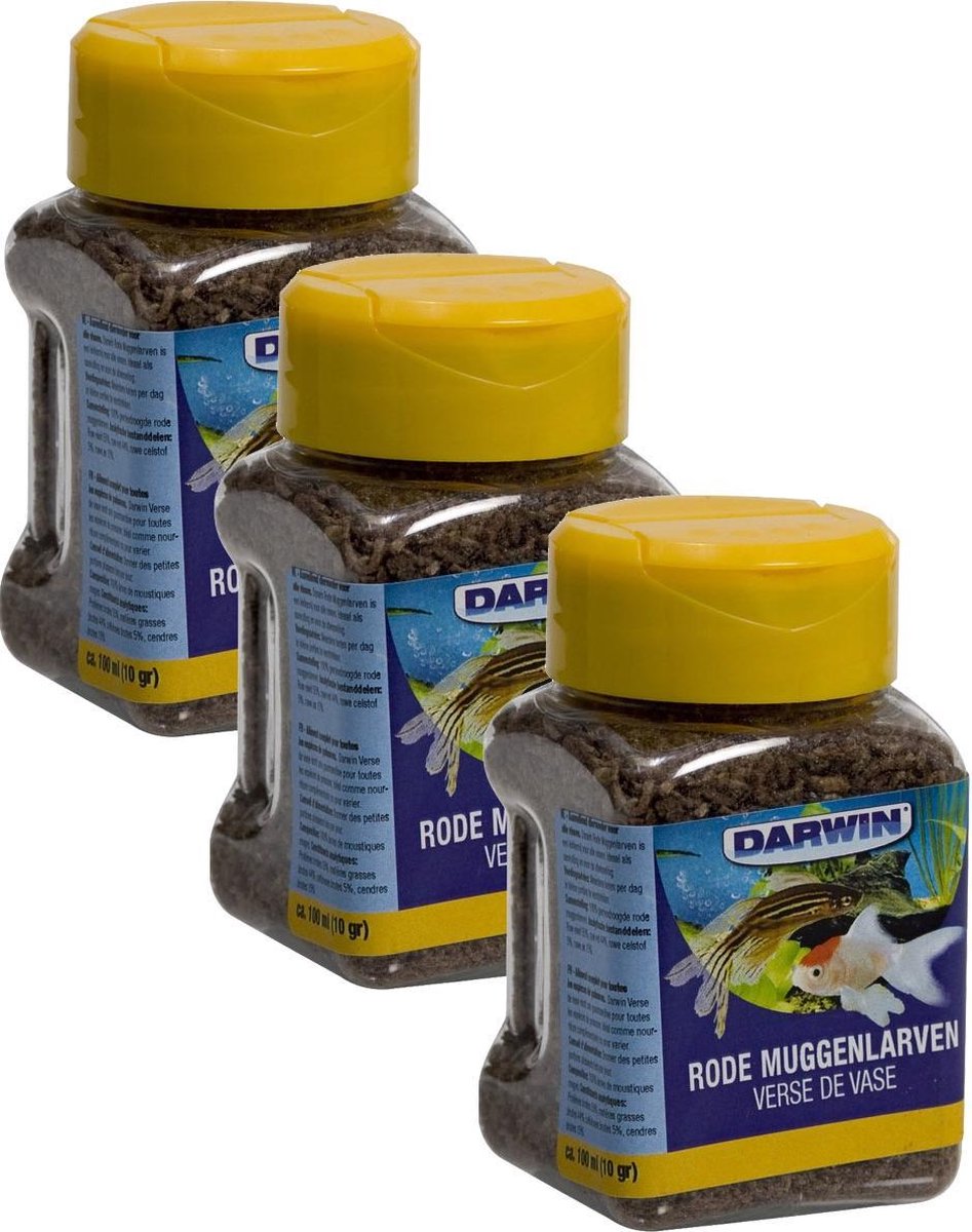 Darwin Rode Muggenlarven - Vissenvoer - 3 x 100 ml