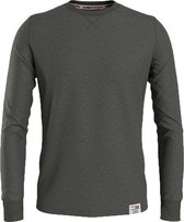 Tommy Hilfiger Waffle Snit Sweater  Trui - Mannen - donker olijfgroen