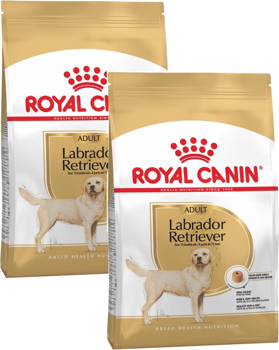 Bol.com Royal Canin Labrador Retriever Adult - Hondenbrokken - 2 x 12 kg aanbieding