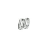 The Jewelry Collection Klapoorringen Zirkonia - Zilver