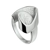 The Jewelry Collection Ring Gescratcht Poli/mat - Zilver