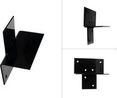 Wovar Pergola Verlenging Zwart Gecoat voor 9 x 9 cm balken open model | 2 Stuks