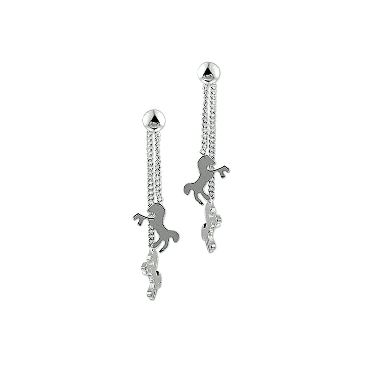 TFT Oorhangers Paard Zilver Gerhodineerd Glanzend 30 mm x 8 mm