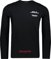 In Gold We Trust Sweater Zwart Normaal - Maat S - Heren - Herfst/Winter Collectie - Katoen