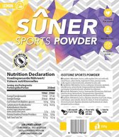 Sûner Sports Powder - isotone - vegan - no sugars added - lemon