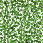 12 Stuks MagieQ Hedera Helix Klimop Slinger Versiering Set Backdrop Planten Decoratie voor Woonkamer & Feest – Kunstplant, Hangplant & Nepplant