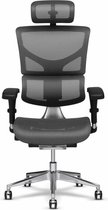 X-Chair bureaustoel X2 Grijs met hoofdsteun