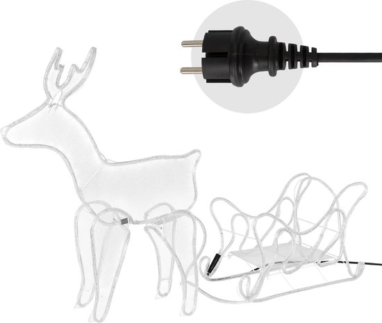 Nampook de Éclairage de Noël Nampook - 60 x 28 x 77 cm - traîneau de rennes