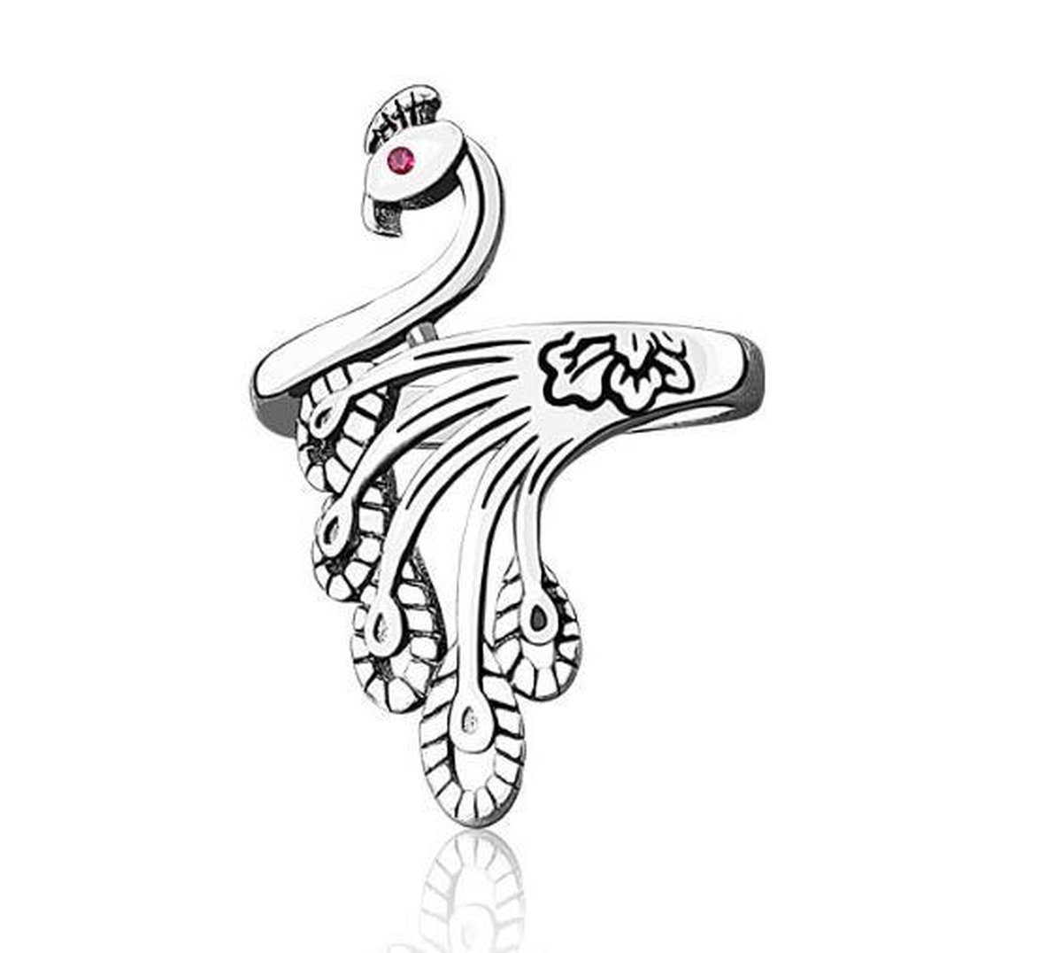 N3 Collecties 925 sterling zilveren open ring minimalistische pauw verstelbare ring voor dames