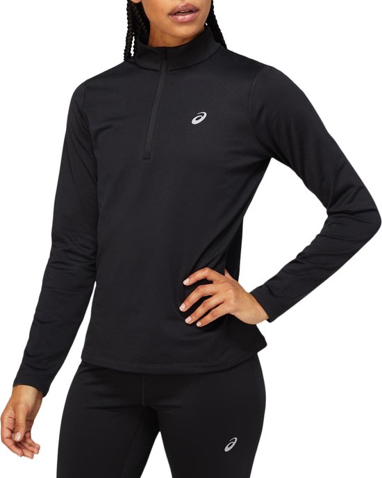 Chemise de sport d'hiver Asics Core LS 1/2 Zip - Taille M - Femme - noir