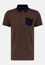 DEELUXE Poloshirt met jacquard patroon EARLON Tobacco